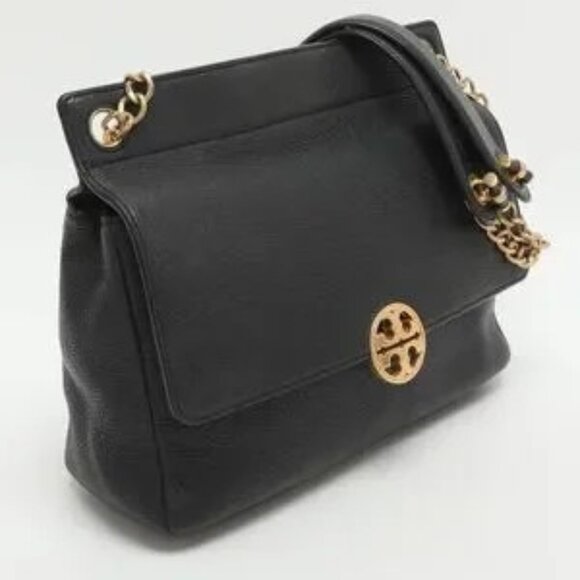 Tory Burch Stunning Chelsea Black Leather Convertible Shoulder/Crossbody - Picture 5 of 13